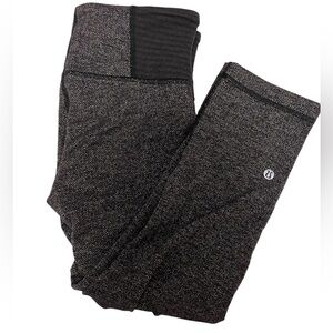 Lululemon Wunder Under Heathered Herringbone Leggings- 25” Cropped